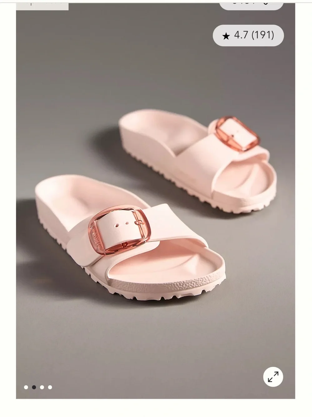 Birkenstock Madrid Big Buckle EVA Sandals in Light Rose